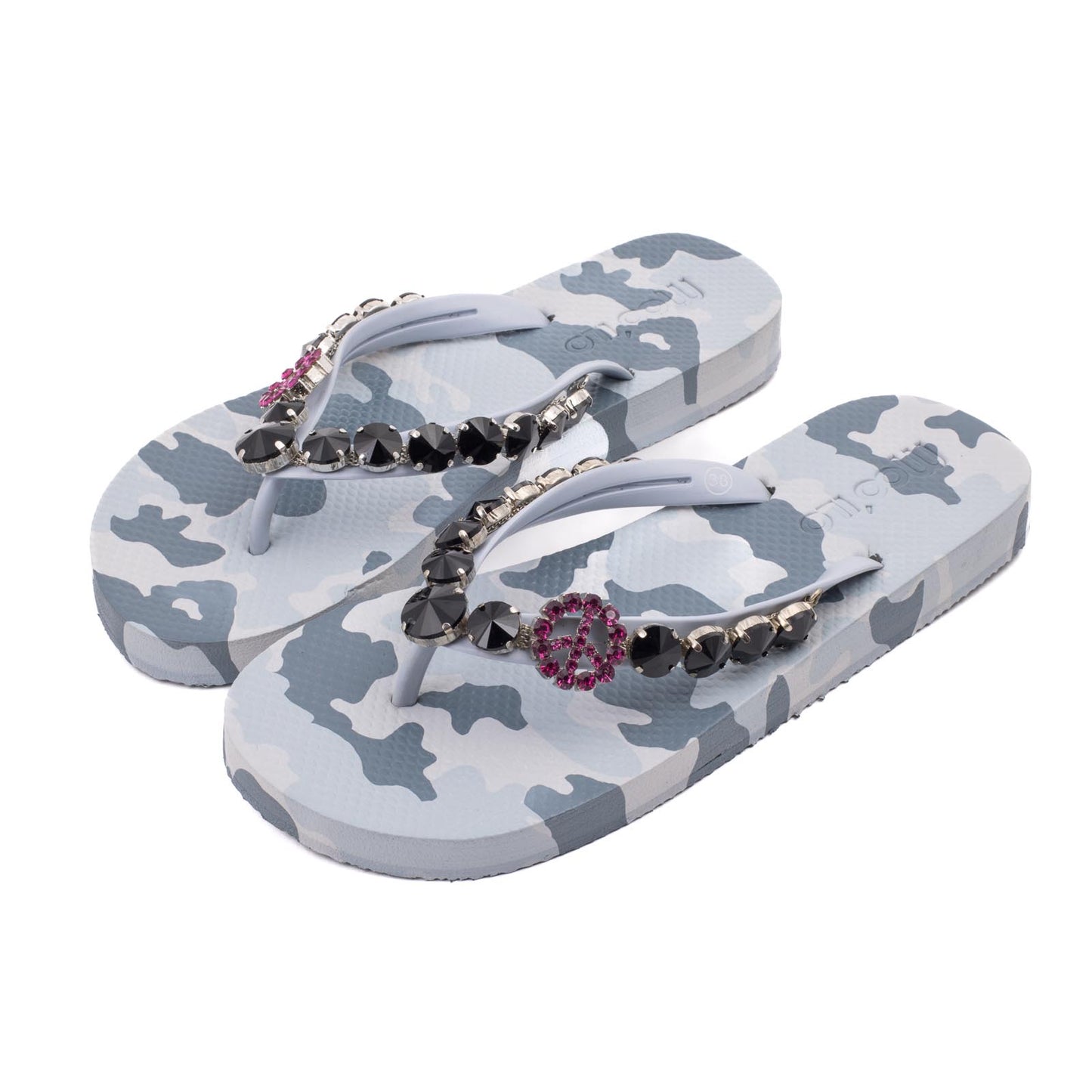 Flip-Flop / Camouflage Grau - Peace