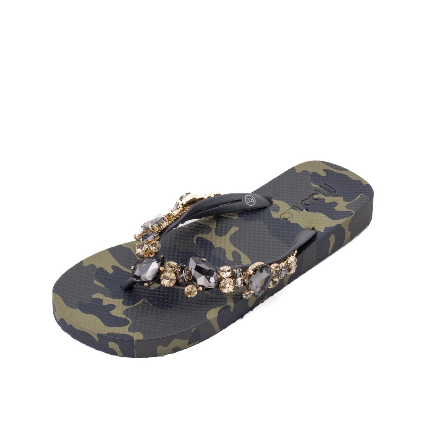 Flip-Flop / Camouflage Khaki - Schwarz