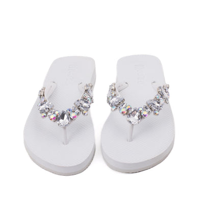 Flip-Flop / Katja - Weiß-Transparent