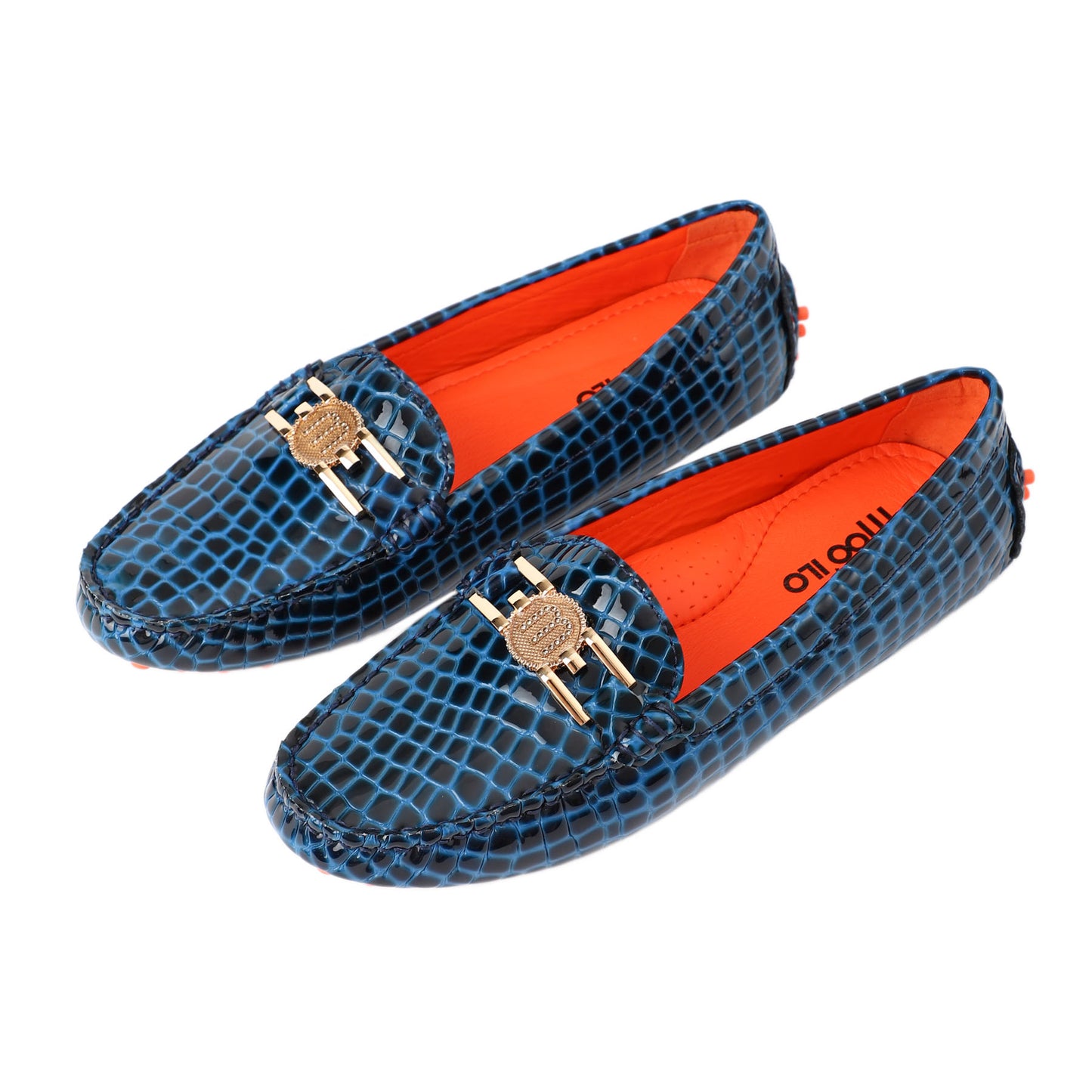 Schuhe / Moccasins - Navy Croco