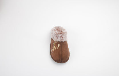 Hausschuhe / Slipper Hirsch - Braun