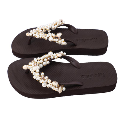 Flip-Flop / Muschel - Dunkelbraun