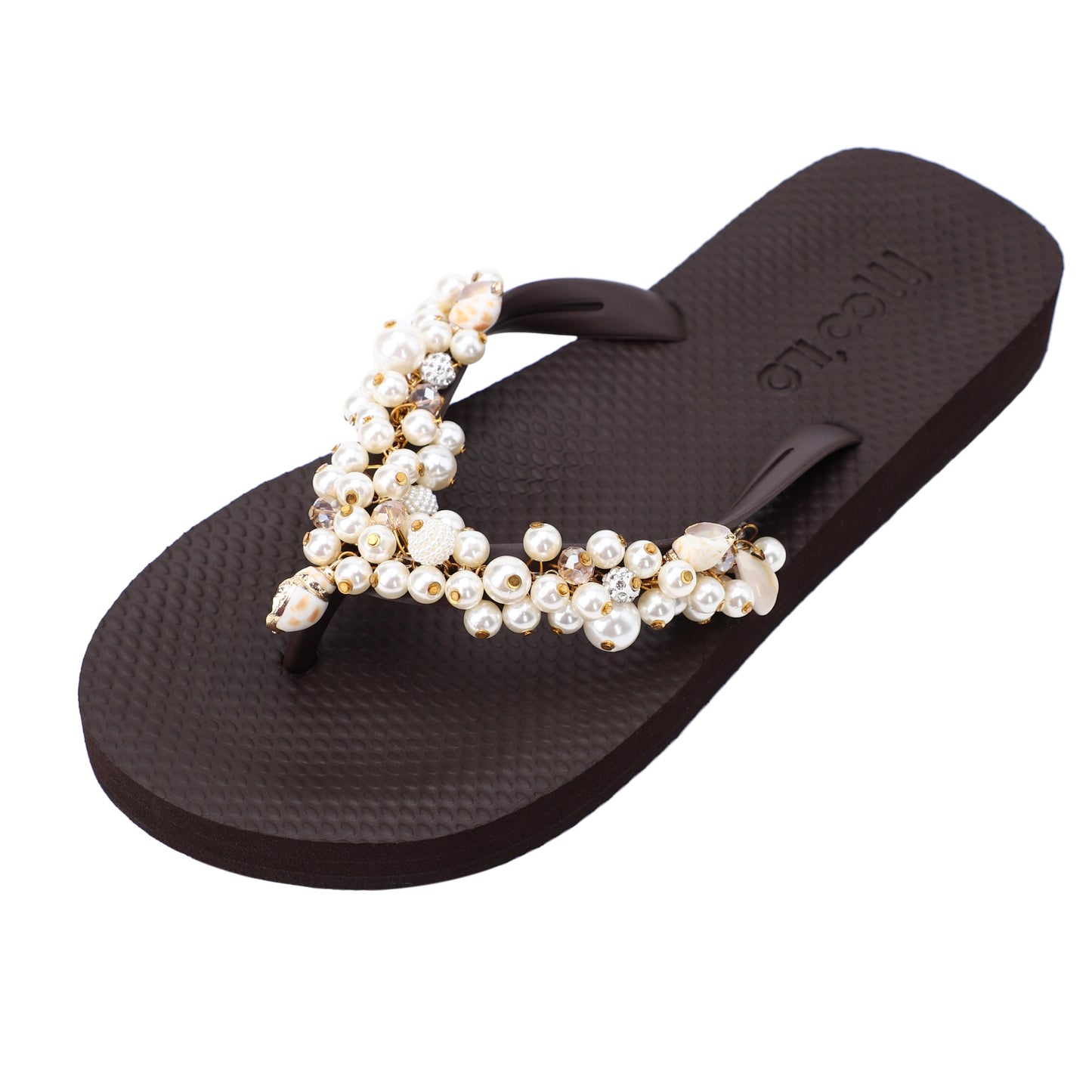 Flip-Flop / Muschel - Dunkelbraun