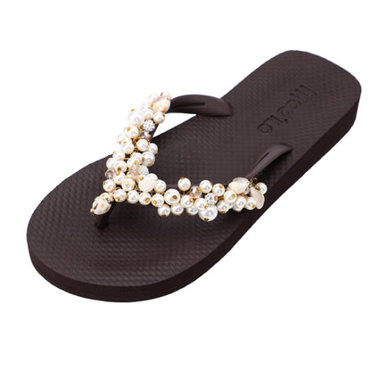 Flip-Flop / Muschel - Dunkelbraun