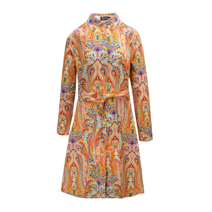 Kleider / Kleid mit Gürtel - Paisley