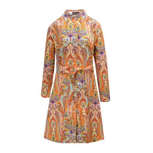 Kleider / Kleid mit Gürtel - Paisley