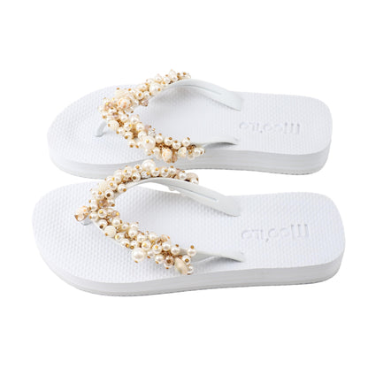 Flip-Flop / Muschel - Weiß