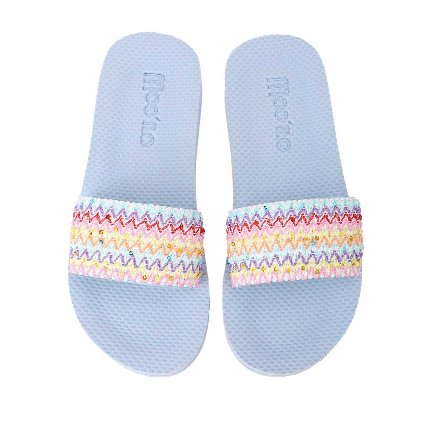 Pantolette / Rainbow - Hellblau