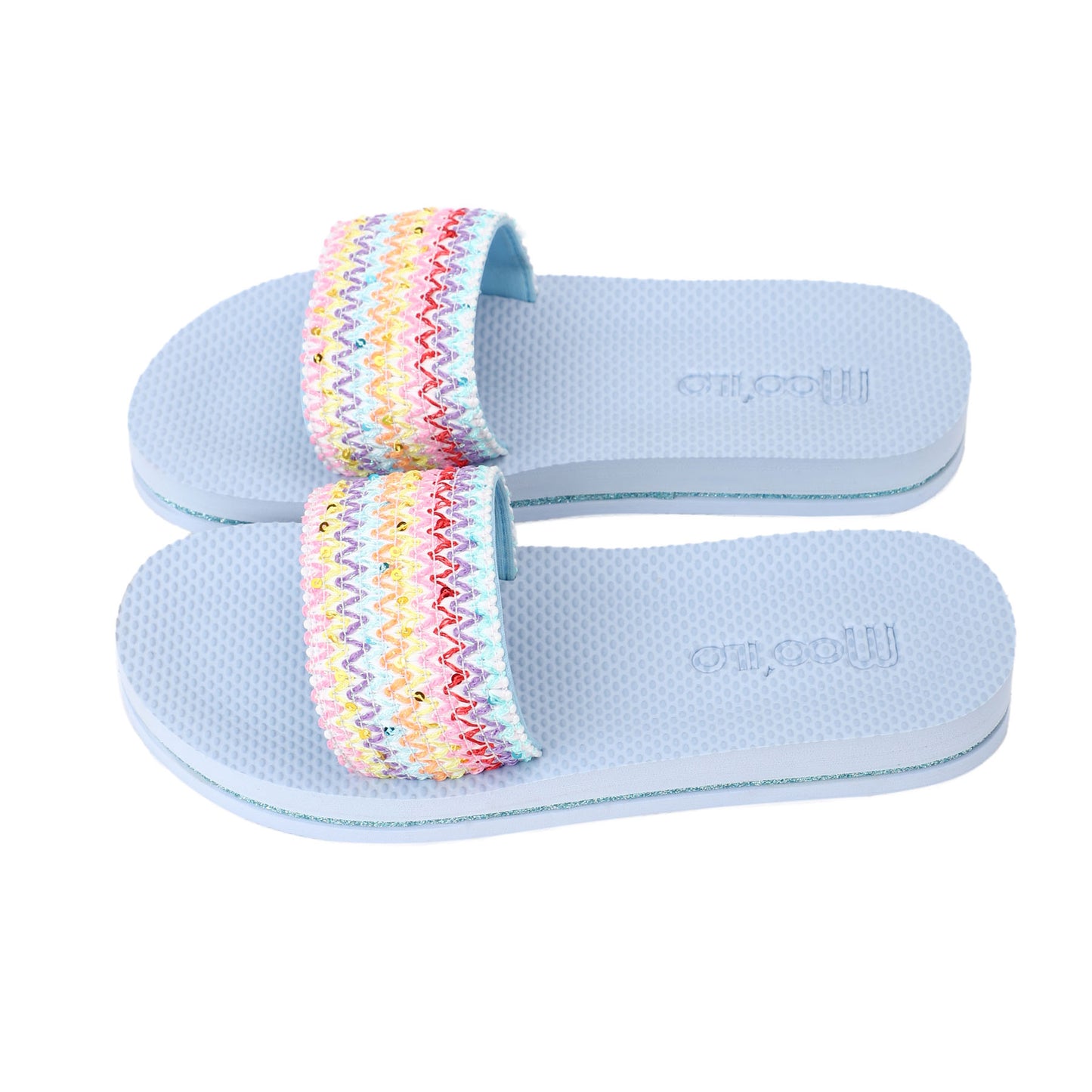 Pantolette / Rainbow - Hellblau