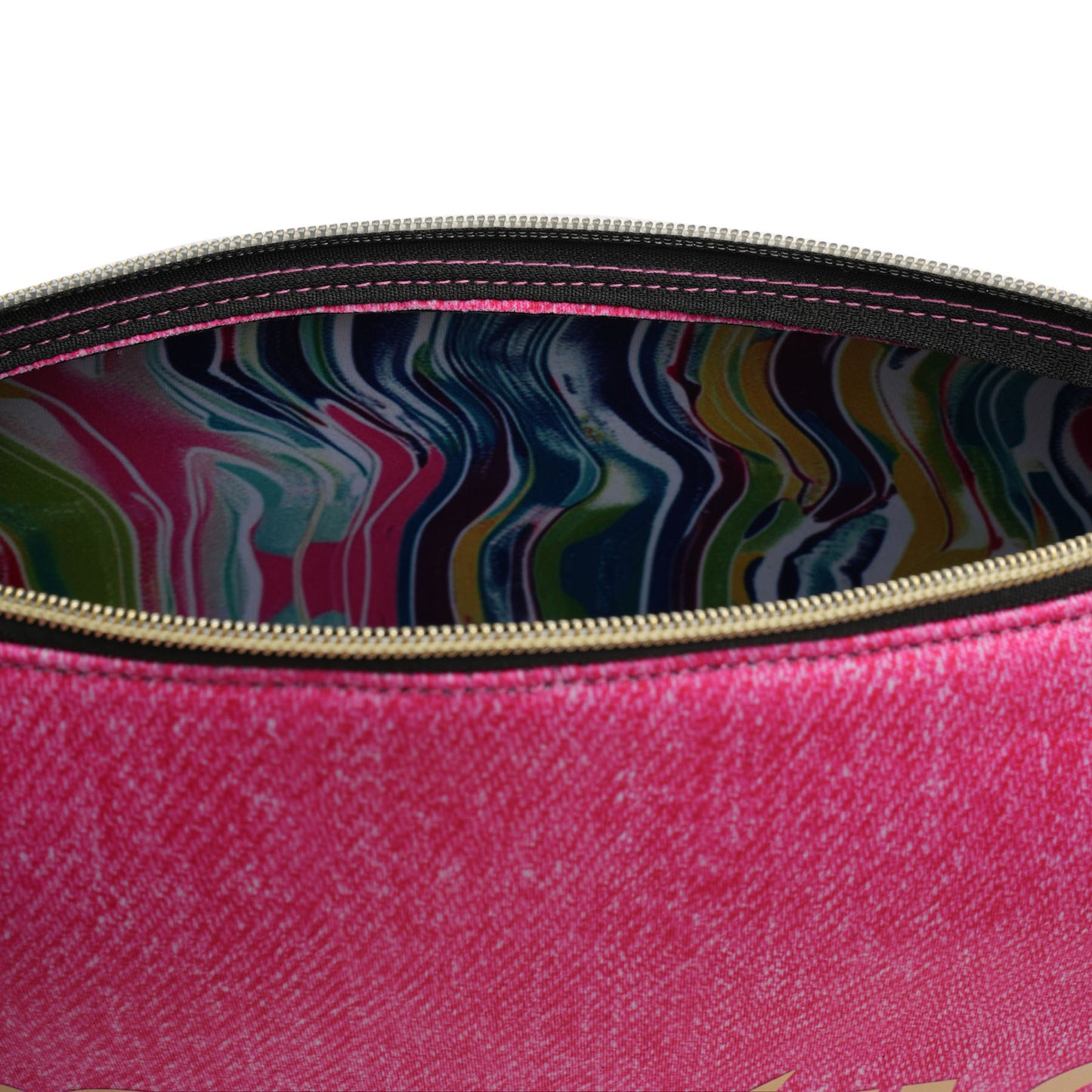 Pantolette / Bandage Jeans mit Steinen - Pink