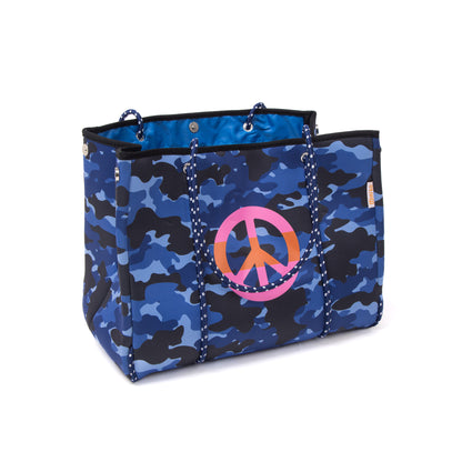 Taschen / Neopren-Shopper Lilly - Camouflage Navy