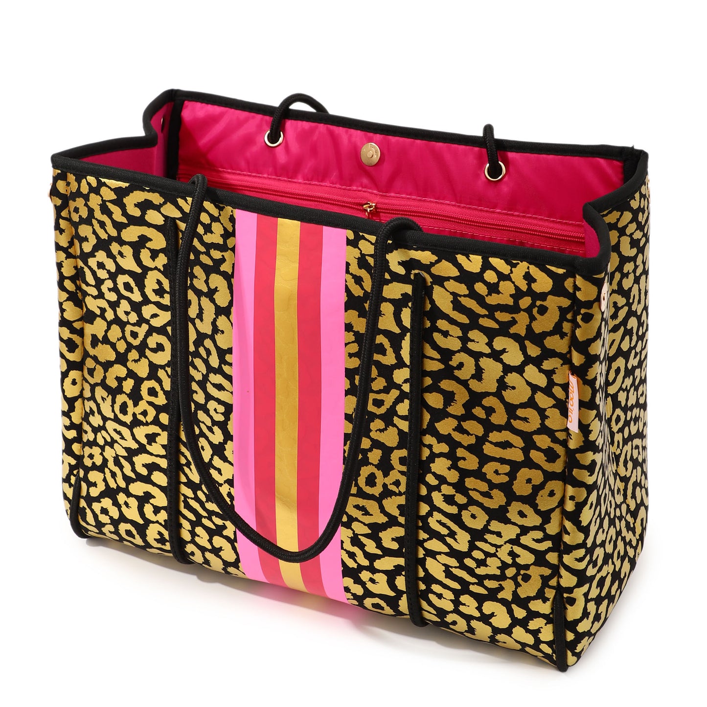 Taschen / Neopren-Shopper Lilly - Leo Schwarz-Gold