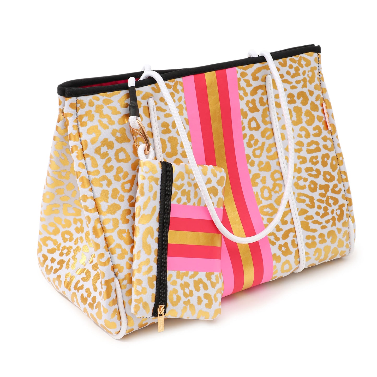 Taschen / Neopren-Shopper Lilly - Leo Weiß-Gold