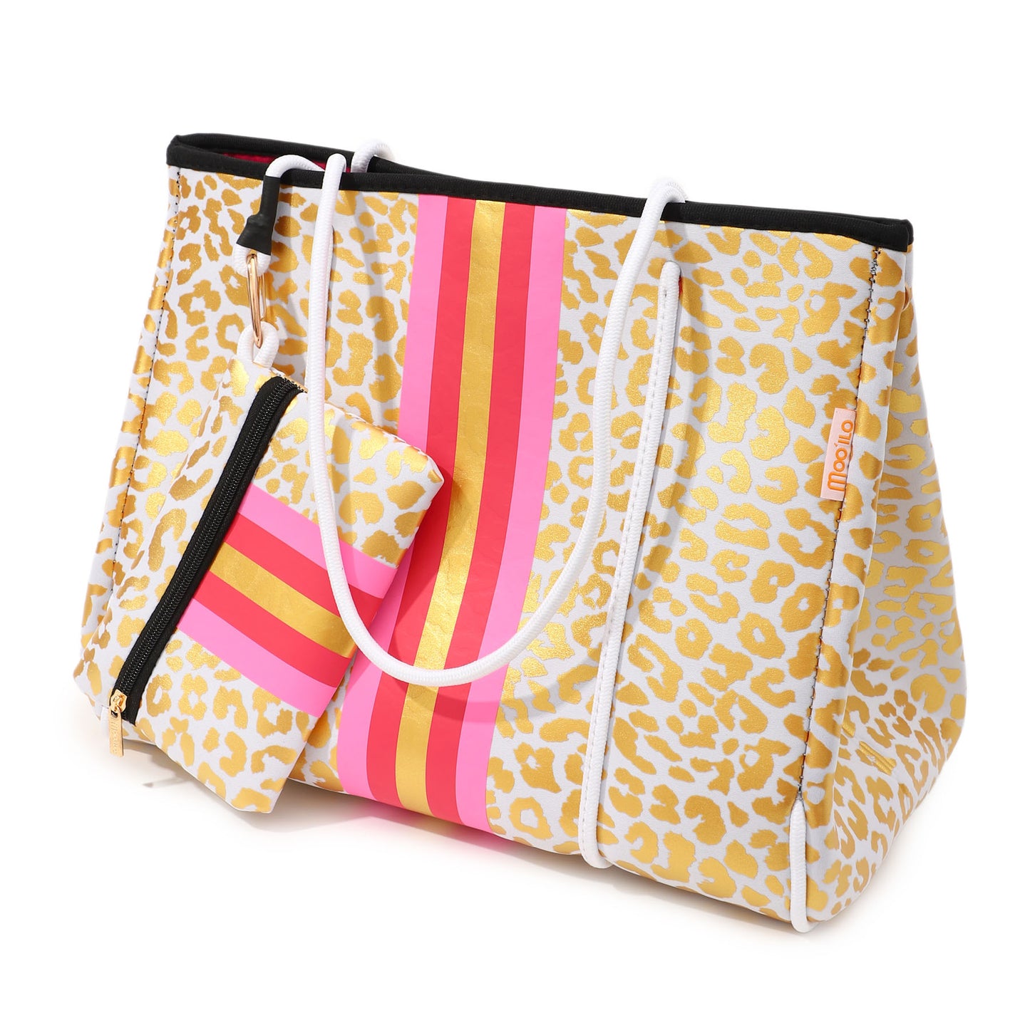 Taschen / Neopren-Shopper Lilly - Leo Weiß-Gold