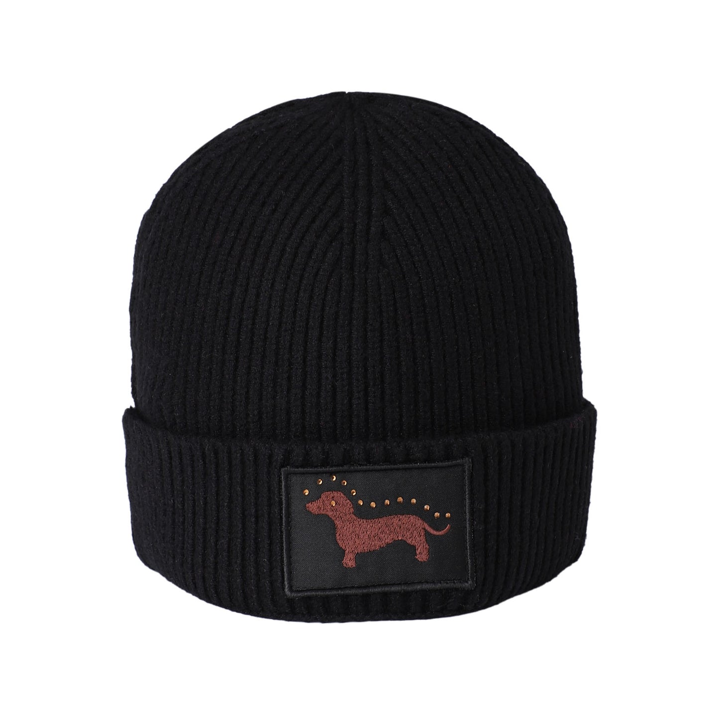 Mützen & Schals / Mütze Dackel - Schwarz grob