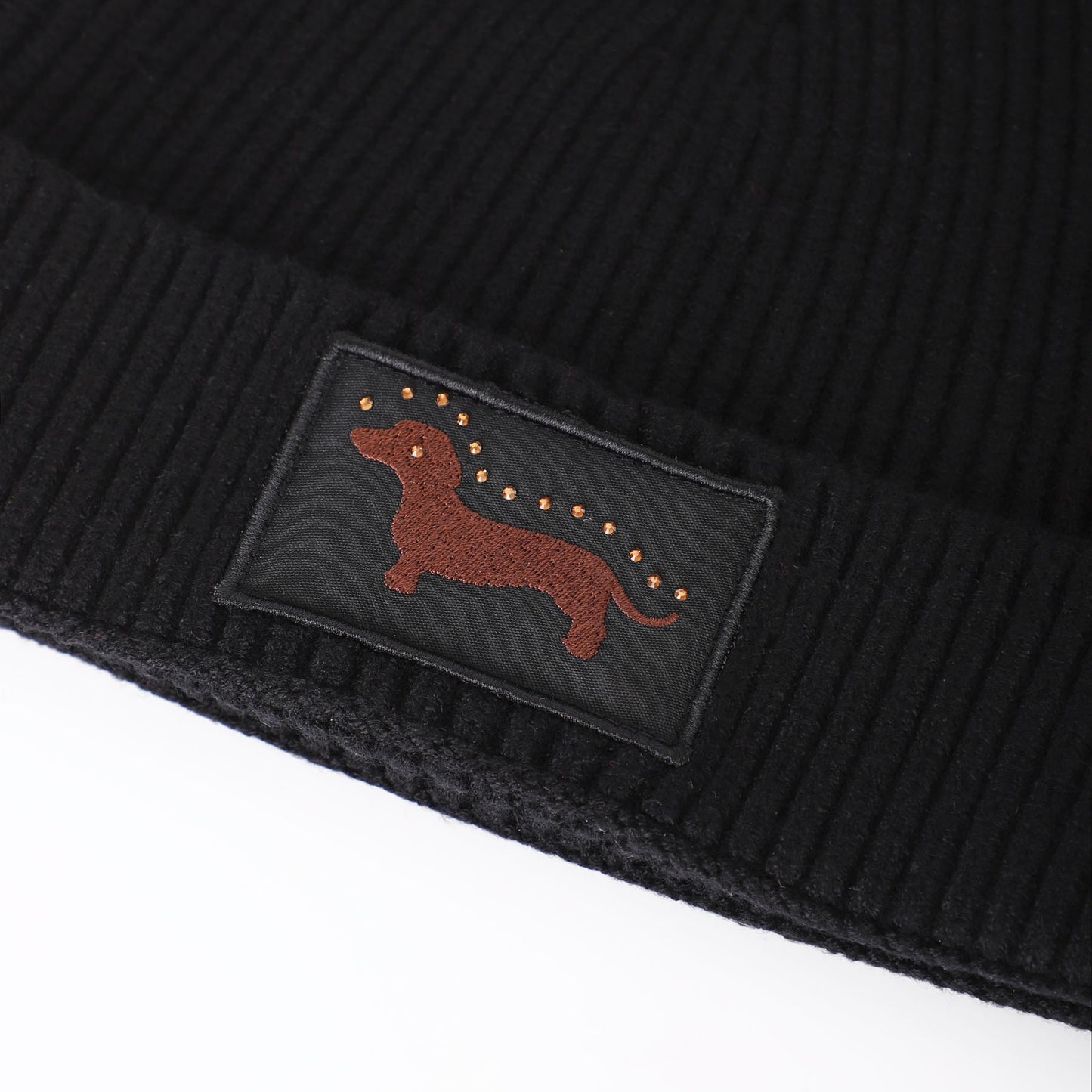 Mützen & Schals / Mütze Dackel - Schwarz grob