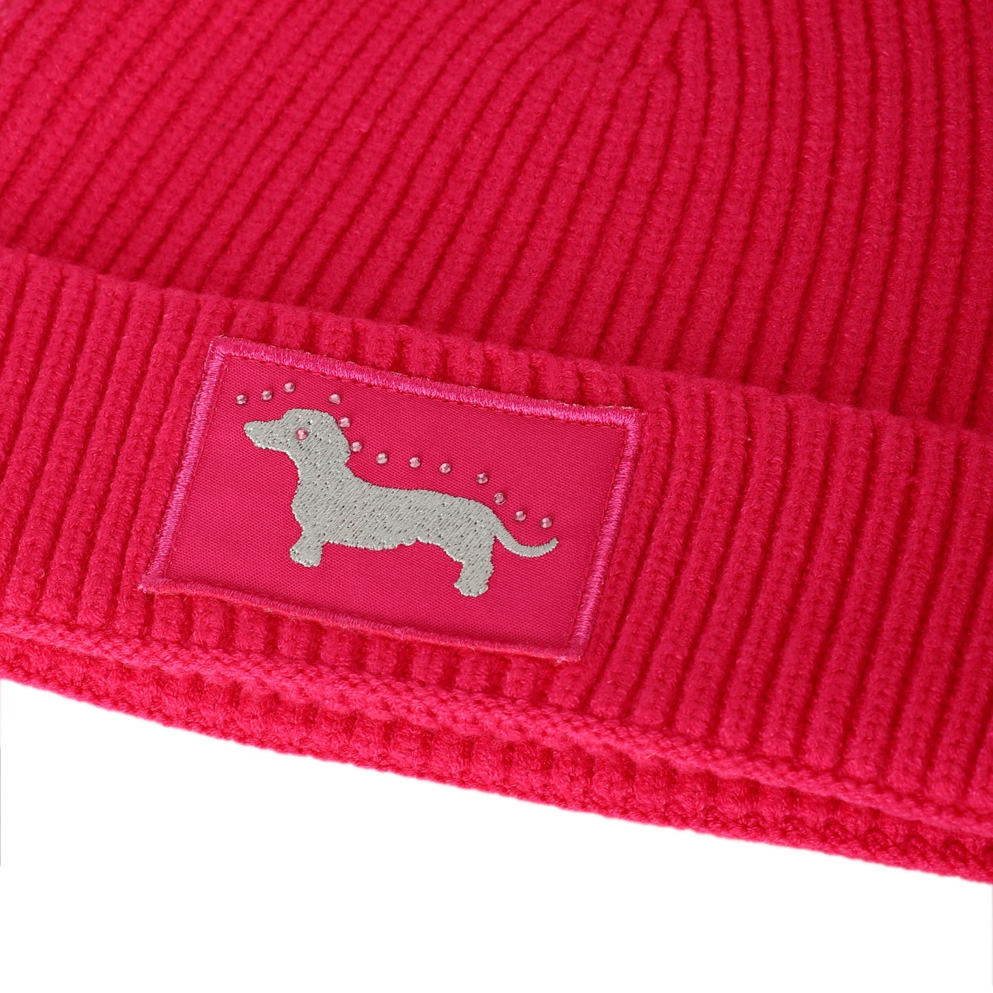 Mützen & Schals / Mütze Dackel - Pink grob