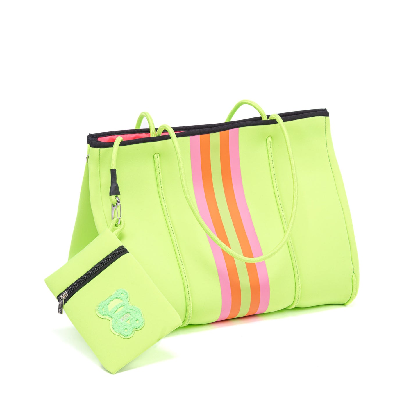 Taschen / Neopren-Shopper Lilly - Bär Neongrün