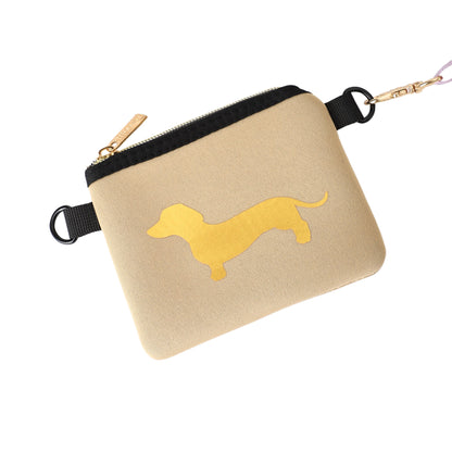 Taschen / Neopren-Umhängetasche Cleo - Dackel Beige-Gold