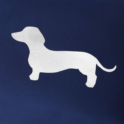 Taschen / Neopren-Umhängetasche Cleo - Dackel Navy-Silber