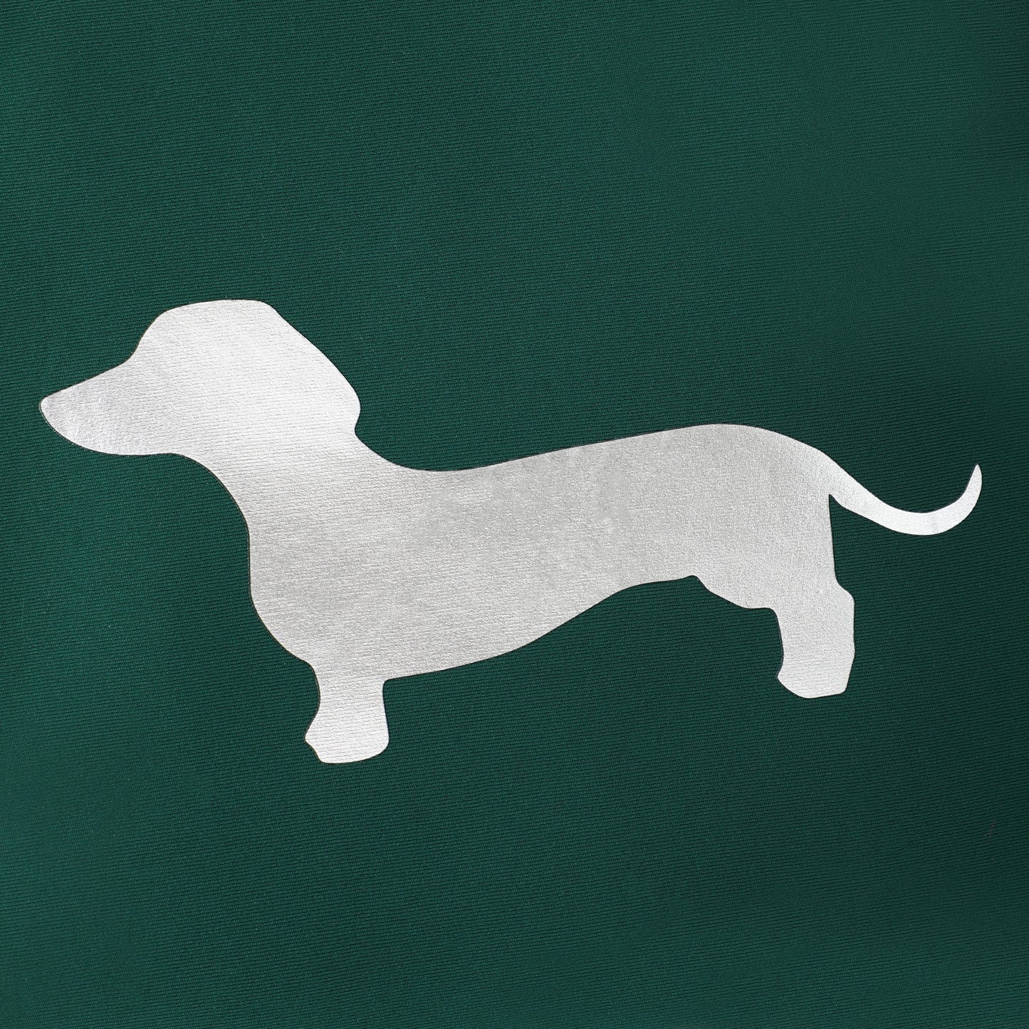 Taschen / Neopren-Umhängetasche Cleo - Dackel Dunkelgrün-Silber