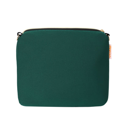 Taschen / Neopren-Umhängetasche Cleo - Dackel Dunkelgrün-Silber