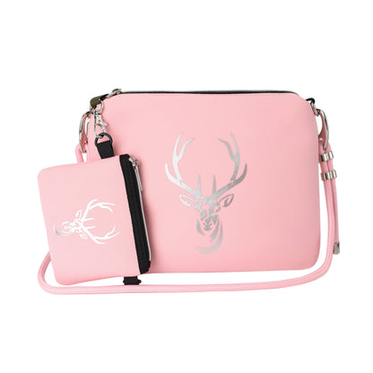 Taschen / Neopren-Umhängetasche Cleo - Hirsch Rose-Silber