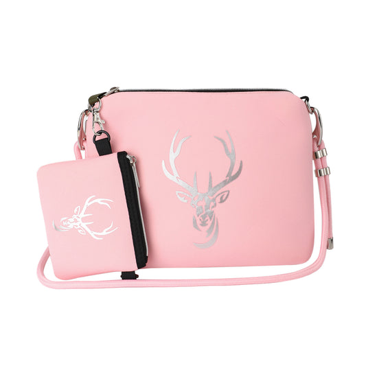 Taschen / Neopren-Umhängetasche Cleo - Hirsch Rose-Silber