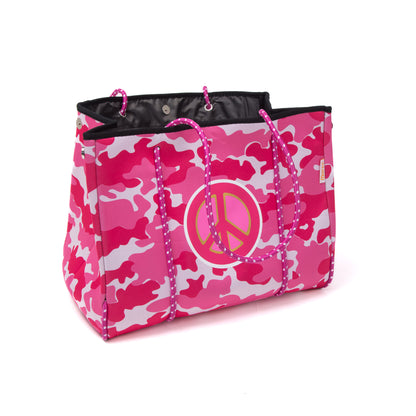 Taschen / Neopren-Shopper Xara - Camouflage - Pink