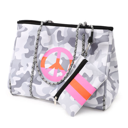Taschen / Neopren-Shopper Xara - Camouflage - Grau