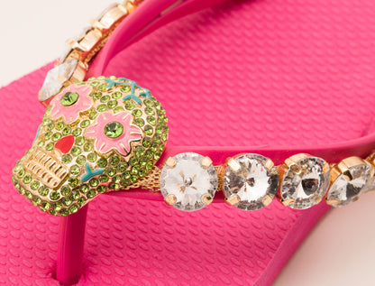 Flip-Flop / Totenkopf - Pink Set B