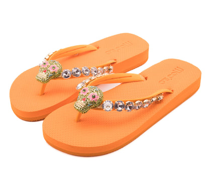 Flip-Flop / Totenkopf - Orange Set A