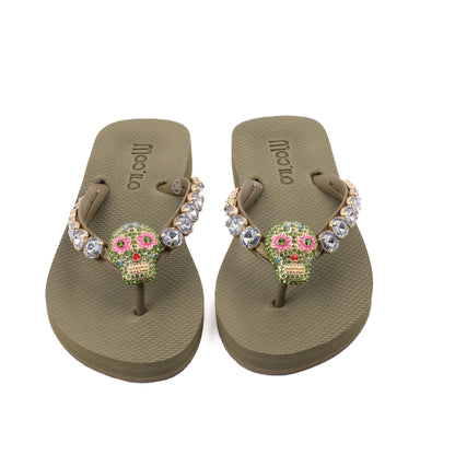 Flip-Flop / Totenkopf - Khaki Set B