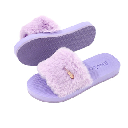 Pantolette / Teddy - Flieder Set B