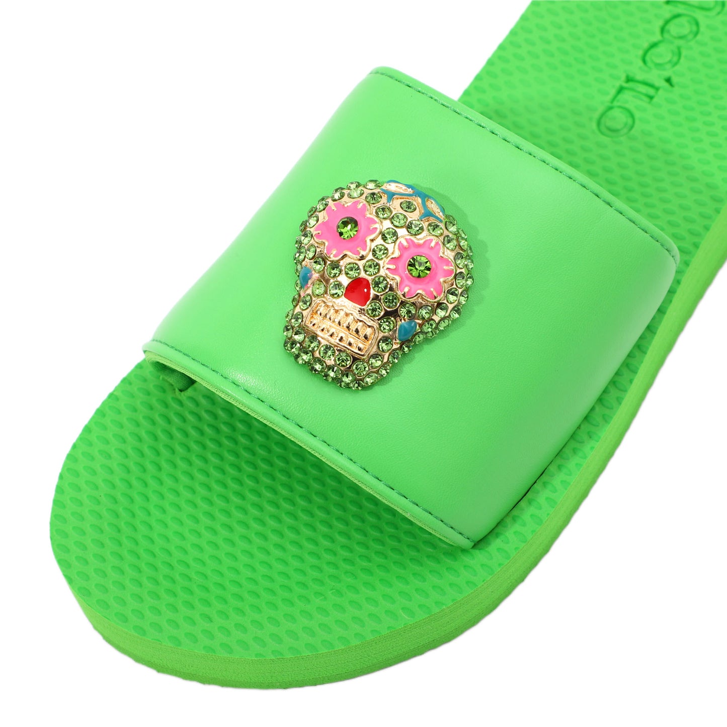 Pantolette / Totenkopf - Grün Set B