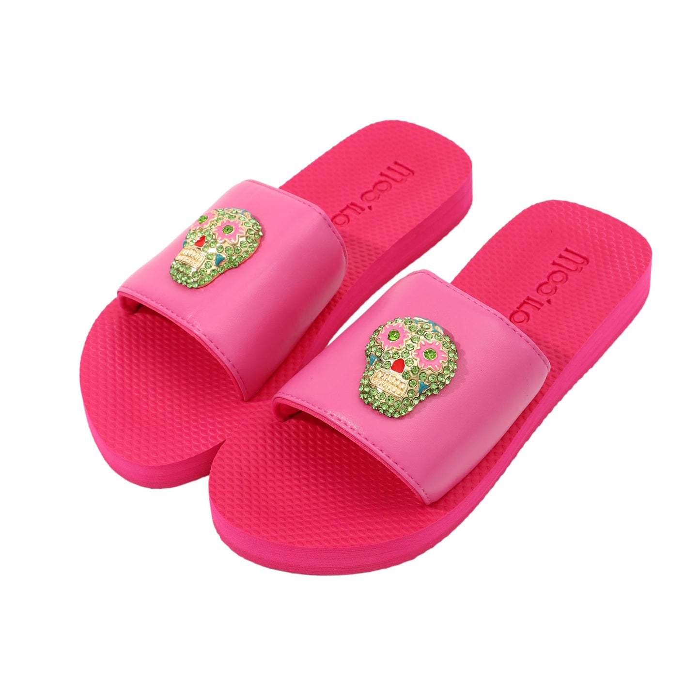 Pantolette / Totenkopf - Pink Set B