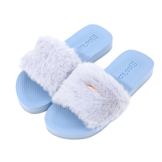 Pantolette / Teddy - Hellblau Set A