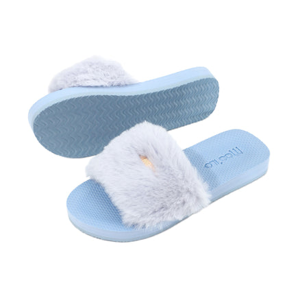 Pantolette / Teddy - Hellblau Set B