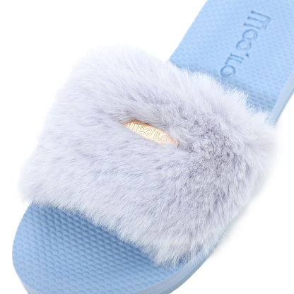 Pantolette / Teddy - Hellblau Set B