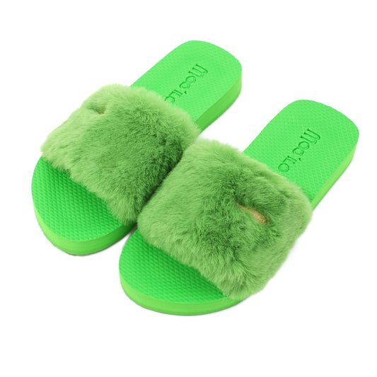 Pantolette / Teddy - Grün Set B