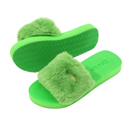 Pantolette / Teddy - Grün Set B