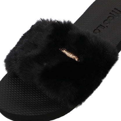 Pantolette / Teddy - Schwarz Set A