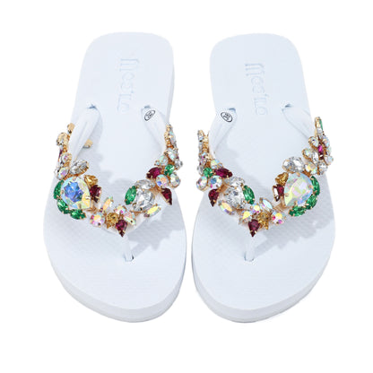 Flip-Flop / Diamant - Bunt-Weiß Set B