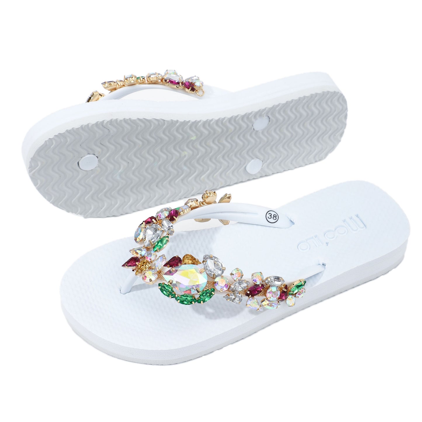 Flip-Flop / Diamant - Bunt-Weiß Set B