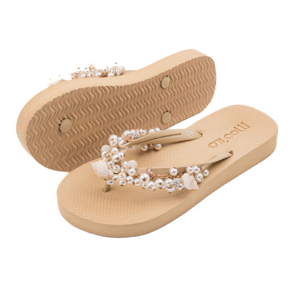 Flip-Flop / Muschel - Beige Set A