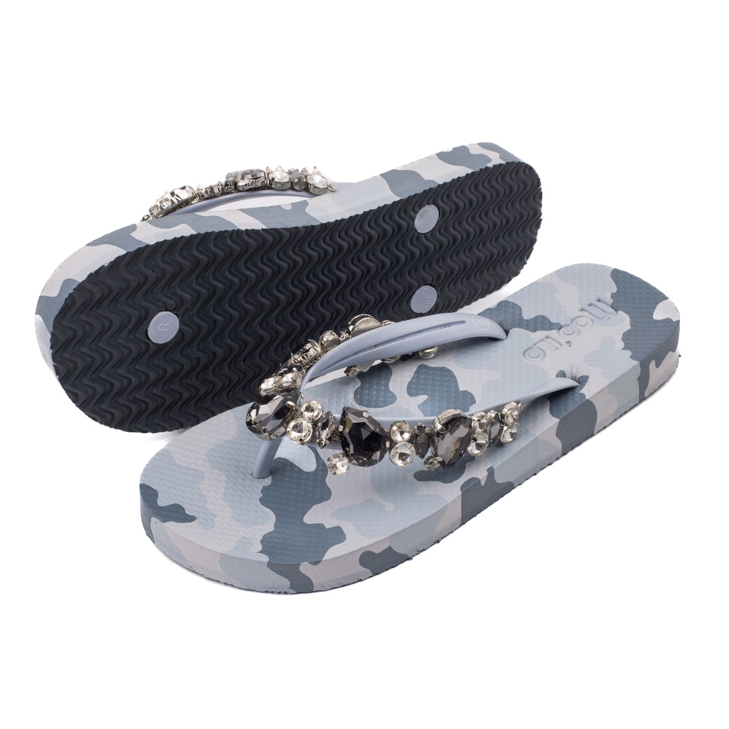 Flip-Flop / Camouflage Grau - Grau Set A