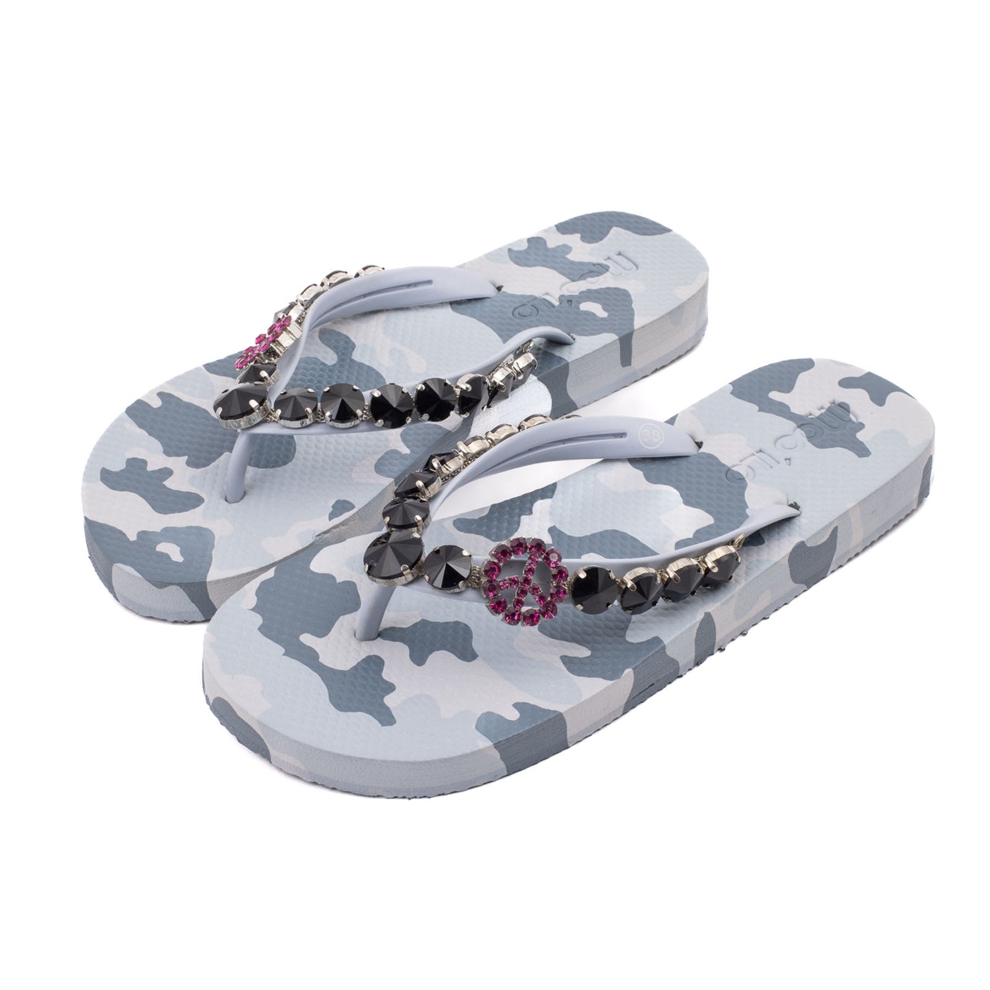 Flip-Flop / Camouflage Grau - Peace Set B
