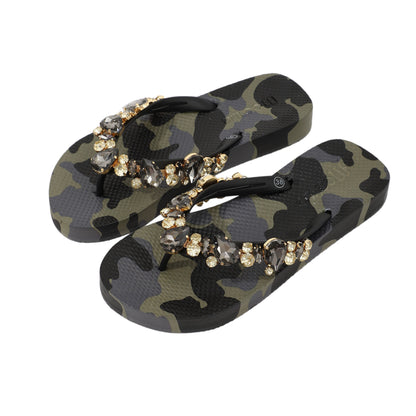 Flip-Flop / Camouflage Khaki - Schwarz Set A