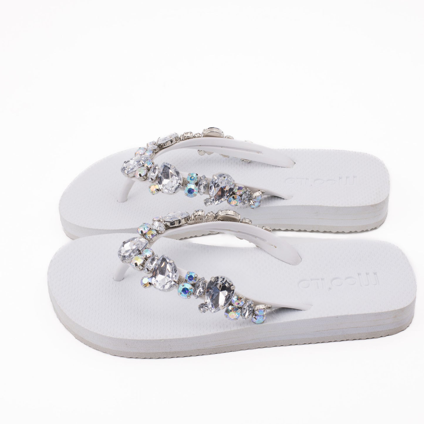 Flip-Flop / Katja - Weiß-Transparent Set B