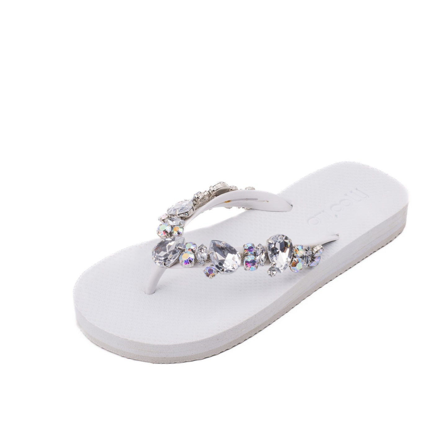 Flip-Flop / Katja - Weiß-Transparent Set B